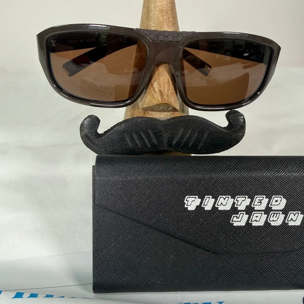 Louis Vuitton Z0341E Damier Brown Rectangular Sunglasses Made in Italy Authentic